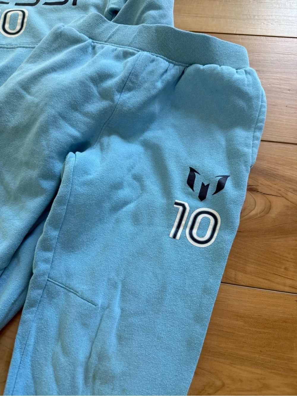 Messi Kids Light Blue Hoodie & Joggers Matching Set